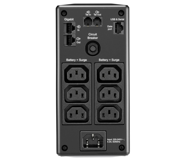 APC Back-UPS Pro (650VA/390W, 6xIEC, RJ-45, AVR, LCD) - 520166 - zdjęcie 4